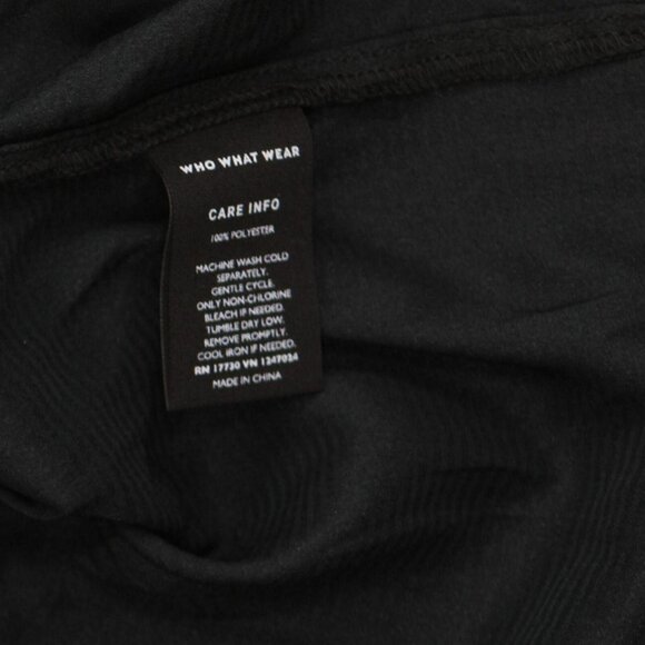 Who What Wear Women's Long Sleeve Collared Blouse WWT-794 Blaqck M - Picture 4 of 7